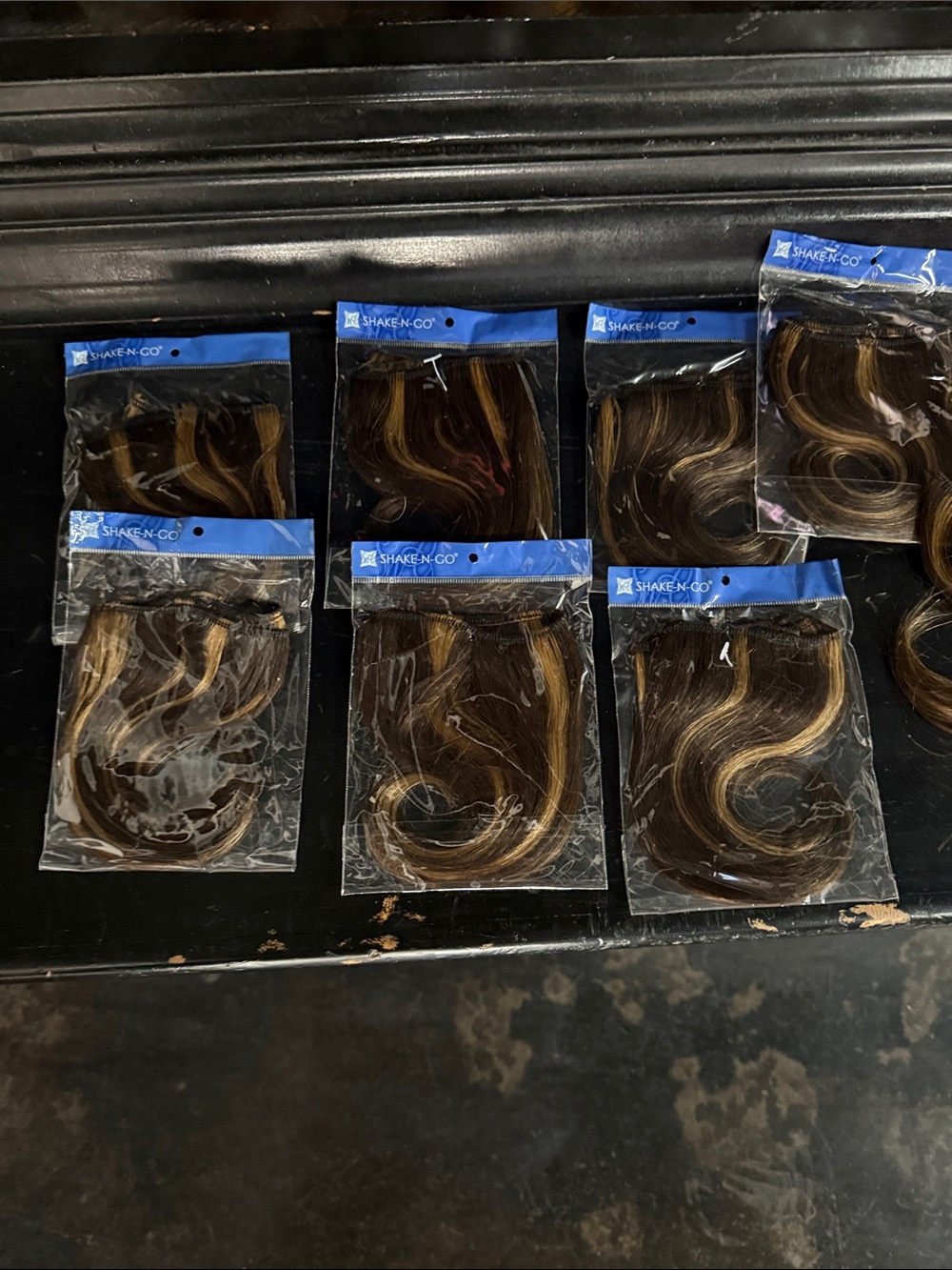 Brown & Blonde Highlight sew In Hair Pieces 7 packs plus extra